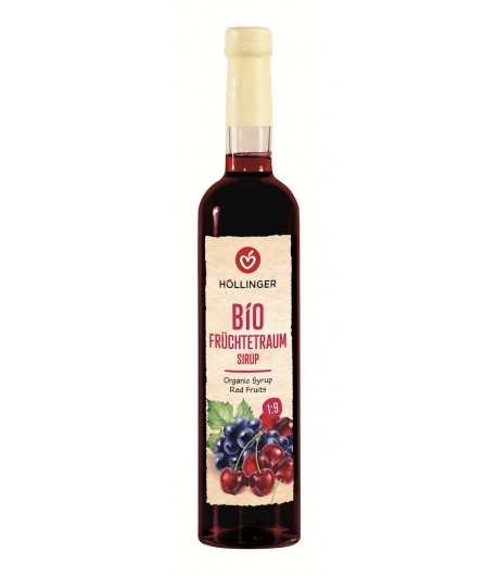 Syrop o smaku Czerwonych Owoców BIO - Hollinger 500 ml