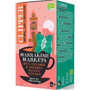 HERBATKA Z MIĘTĄ, CYNAMONEM I LUKRECJĄ (MARRAKESH MARKETS) BIO (20 x 1,75 g) - CLIPPER 35 g