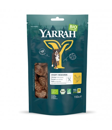 Przysmak - kąski dla pasa z kurczakiem i spiruliną BIO - YARRAH 150 g