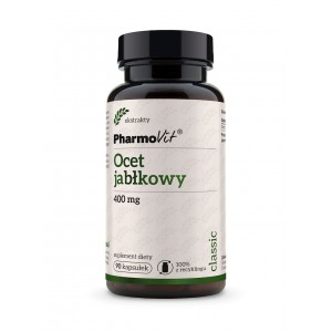 Ocet jabłkowy 400 mg bezglutenowy - PHARMOVIT 90 kapsułek