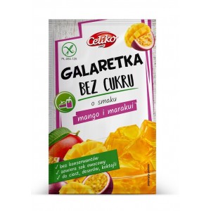 Galaretka bez cukru o smaku Mango i Marakui bezglutenowa - CELIKO 14 g