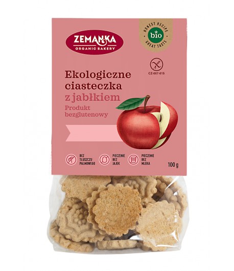 Ciastka z Jabłkiem bezglutenowe BIO - ZEMANKA 100 g