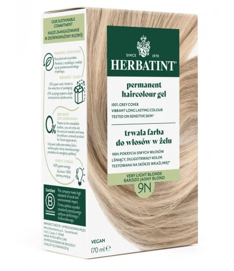 Trwała Farba Herbatint 9N Miodowy Blond (seria naturalna)