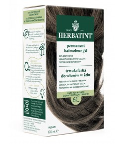 Trwała Farba Herbatint 6C Ciemny Popielaty Blond (seria popielata) 170 ml