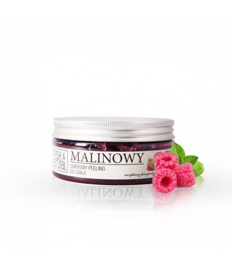Cukrowy Peeling do ciała - Malinowy - Fresh&Natural 250g