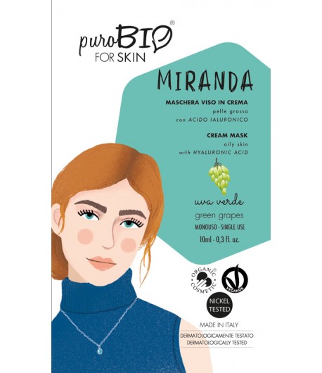 Miranda 06 - maseczka z zielonym winogronem do cery tłustej - PuroBIO 10ml