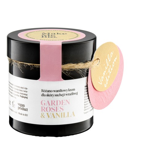 Garden Roses & Vanilla - Różano - Waniliowy krem dla skóry suchej i wrażliwej - Make Me Bio 60 ml