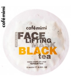Maseczka-scrub do twarzy Czarna herbata i trawa cytrynowa - CAFE MIMI 10 ml
