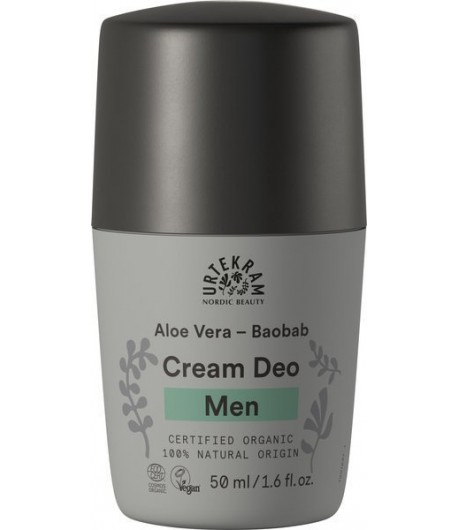 Kremowy dezodorant roll-on z aloesem i baobabem dla mężczyzn - URTEKRAM 50 ml
