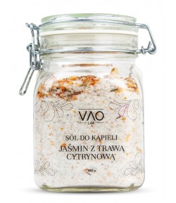 Sól do kąpieli Jaśmin z Trawą cytrynową -  VAO LAB 650g
