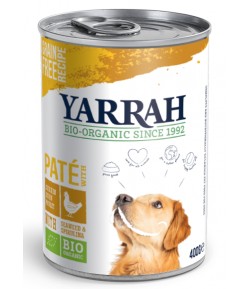 Pasztet z kurczaka z algami morskimi BIO (dla psa) - YARRAH 400 g