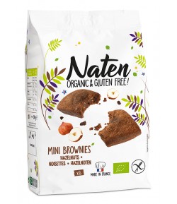 Ciastka brownies z czekoladą i orzechami laskowymi bezglutenowe BIO - NATEN 170 g