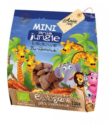 Ciastka kakaowe mini Jungle BIO - Bio Ania 100 g