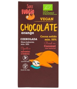 Pomarańczowa wegańska czekolada na cukrze trzcinowym bezglutenowa BIO - Me Gusto 80 g
