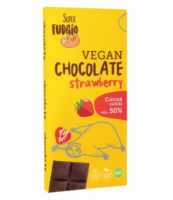 Truskawkowa wegańska czekolada na cukrze trzcinowym bezglutenowa BIO - Me Gusto 80 g