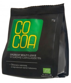 Orzechy Brazylijskie w surowej Czekoladzie BIO - COCOA 70g