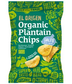 Chipsy z Plantana solone bezglutenowe BIO - EL ORIGEN 80g