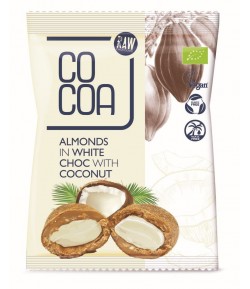 Migdały w białej polewie Kokosowej BIO - COCOA 70g