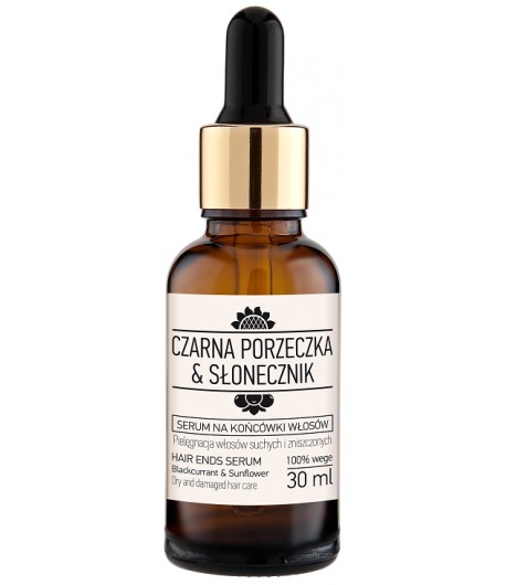 Serum na końcówki włosów - Czarna porzeczka & Słonecznik 30ml