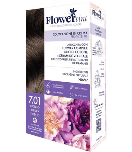 Farba FlowerTint 7.01 Średni popielaty blond seria popielata 120ml