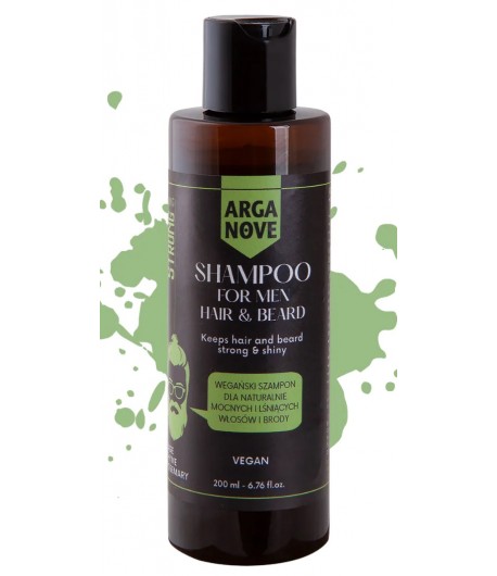 Mr. Strong Ziołowy szampon dla mężczyzn do pielęgnacji włosów i brody - ARGANOVE 200ml