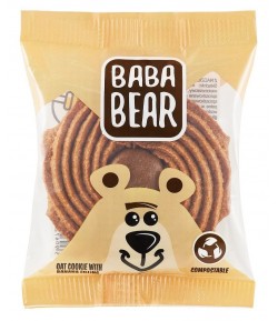Ciastko Owsiane z nadzieniem o smaku Bananowym - BABA BEAR 50 g