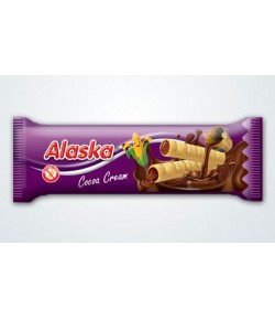Rurki Kukurydziane nadziewane kremem Kakaowym bezglutenowe - Alaska 18 g