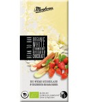 Czekolada biała z truskawkami i rabarbarem BIO - MEYBONA 100 g