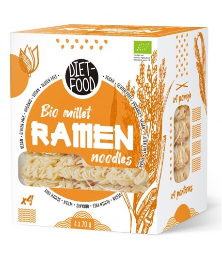 Makaron (jaglany) RAMEN bezglutenowy BIO -  DIET-FOOD 280 g